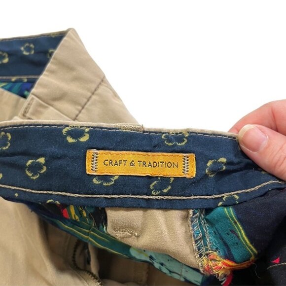 Across the Pond men's pants 32 tan khaki chinos soft 31.5 inseam - Picture 5 of 9